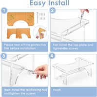 Repose-pieds en acrylique pour toilettes à la turque, pour adultes, personnes âgées et parents, idéal pour la maison, la salle de bain, l'hôpital et l'hôtel, Squatty Potty