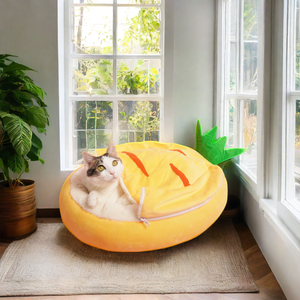 Lit pour animaux de compagnie luxueux et mignon en peluche courte et coton PP, confortable – Offre spéciale - Product Image 3