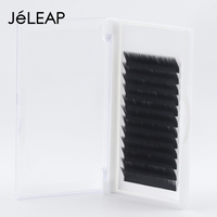 Extensions de cils individuels Private Label 0.07 faits à la main, éventail facile, sans cruauté, noir naturel 7mm-18mm C D L M