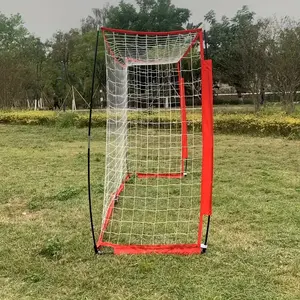 6*4FT portátil futebol gol de futebol estrutura de aço resistente com rede para o jogo de futebol do quintal para crianças
