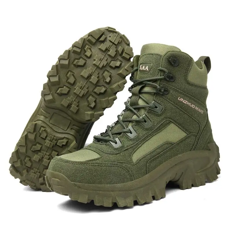 Botas tácticas de escalada antideslizantes personalizadas, zapatos de seguridad para adultos, zapatos de invierno para hombres, zapatos de goma, malla impermeable CXXM