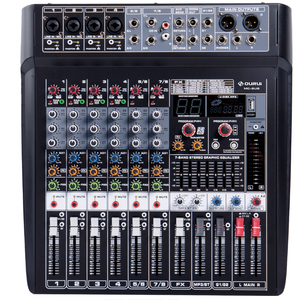 Console de mixage audio numérique portable 6, 8, 12, 16 canaux avec interface audio USB, égaliseur 7 bandes, table de mixage stéréo pour diffusion en direct et scène - Product Image 1