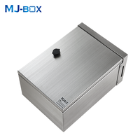 Boîte de distribution électrique extérieure en tôle NEMA 4X Boîte électrique verrouillable étanche à l'eau pour l'extérieur