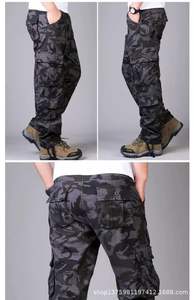 Pantalones tácticos de algodón multifuncionales de talla grande para hombre, nuevo diseño multiusos, planos, con múltiples bolsillos, prendas de vestir de trabajo informales - Product Image 4