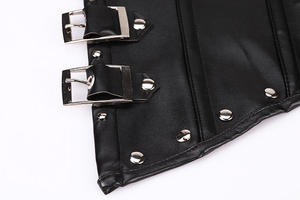 Corsets en cuir PU avec Rivets en acier pour <span class=keywords><strong>femmes</strong></span> Sexy Lingerie gilet uniforme Corset taille façonnage vêtement - Product Image 4