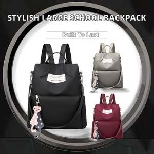 Mochila de piel sintética con estampado de leopardo y retazos para mujer, informal, de otoño e invierno, de felpa, de gran capacidad - Product Image 2