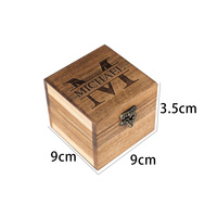 Kotak Jam Tangan Lipat Persegi Kayu Akasia Premium dengan Tutup Berengsel, Kotak Penyimpanan Logo Laser Kustom Mewah, Ramah Lingkungan dan Modern