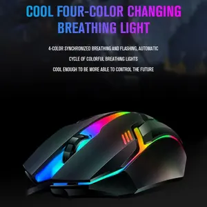 Casque de jeu, ensemble de 4 pièces, emballage, <span class=keywords><strong>gamer</strong></span>, ordinateur, <span class=keywords><strong>souris</strong></span> de jeu filaire RGB, combo <span class=keywords><strong>clavier</strong></span> - Product Image 2