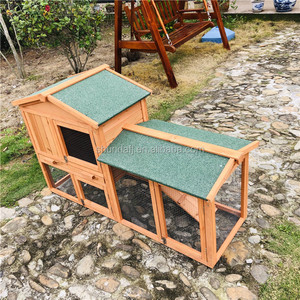 SDR003 Jaula de Lujo Moderna de Madera de Abeto para Conejos, Corral para Mascotas con Cajas de Juego, Diseño Estampado, Ecológica para Animales Pequeños - Product Image 2