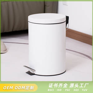 Cubo de basura de cocina de acero inoxidable negro de 12L con tapa y pedal para baño, inodoro, dormitorio y almacenamiento - Product Image 5