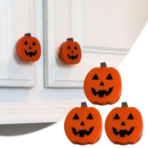 Bonitos pomos de puerta con diseño de calabaza para decoración de fiestas de Halloween, decoración de gabinetes para el hogar, para cajones de cómodas, suministros festivos - Product Image 2