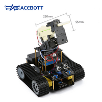 Kit de robot tank intelligent ACEBOTT ESP32 pour Arduino, jouets STEM programmables à faire soi-même