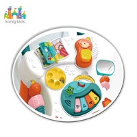 Mainan Aktivitas Bayi Grosir Pabrik Konig Kids, Walker Plastik dengan Papan Gambar Magnetik, Walker Lipat Musik