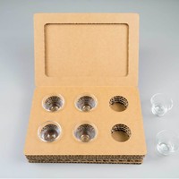 Caja de Regalo de Papel Kraft con Diseño de Panal para Vino, Ecológica y Biodegradable, Empaque Estilo Libro, Caja de Regalo Biodegradable Estilo Libro