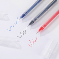 Pulpen Gel Kapasitas Besar HO-V8 15g Cair Langsung, Logo Custom, Ujung Jarum 0.5mm, Biru/Merah/Hitam, Plastik, Promosi Gratis