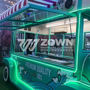 Chariot alimentaire d'extérieur polyvalent avec comptoir de travail et alimentation électrique pour la vente de snacks et de boissons - Product Image 4