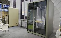 UNIBOOTH V4-L Cabines Acoustiques Multifonctionnelles Durables et Insonorisées, Design Moderne, Mobiles, en Aluminium de Précision, pour Bureau et Centre Commercial
