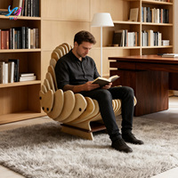 Fauteuil de loisirs moderne en bois, mobilier confortable pour la maison, chambre, salle à manger, salon, bureau, villa