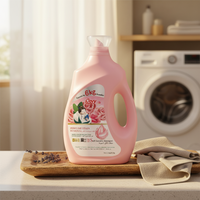 Covy 3kg Liquide Lessive Multi-Effets Parfum Rose Anti-Décoloration Fort Pouvoir Décontaminant Adoucissant Vêtements Lavage Domestique 80%
