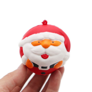Juguete de Navidad de Simulación de Cabeza de Papá Noel de PU de Rebote Lento Jincan para Niños, Rompecabezas Explosivo Antiestrés para Niñas - Product Image 3