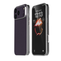 Haute qualité TPU + PC galvanoplastie étui de téléphone en cuir végétalien pour iPhone 17 16 ProMax 15 Plus lentille de protection étuis de téléphone portable