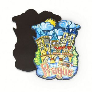 Hot Selling Products 2025 Home Decor Refrigerator Shineys Aluminum Foil Magnetic Stickers Czech Prague <b>Fridge</b> Magnet - Product Image 3