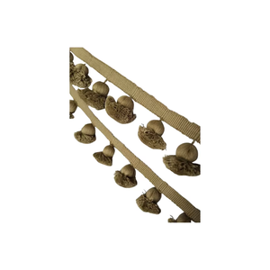 Cinta de Encaje Trenzado con Pompones de Algodón Blanco, Mini Adorno de Pompones para Manualidades de Costura, Accesorios de Moda y Creaciones Decorativas de la India - Product Image 4