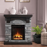 Cheminée électrique en polystone magnésie, cheminée électrique décorative, nouveauté