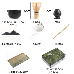 Luxe 7 pièces Logo personnalisé bambou blanc en bois cérémonie Matcha <span class=keywords><strong>thé</strong></span> faisant bol fouet ensemble d'outils <span class=keywords><strong>Kit</strong></span> avec boîte-cadeau - Product Image 2