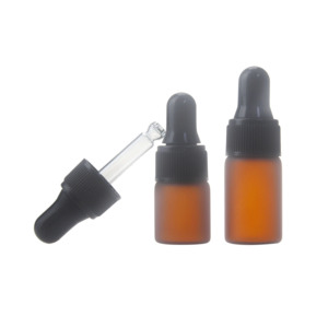 Flaconi contagocce olio essenziale uso vetro ambra e smerigliato trasparente 1ml 2ml 3ml cartone per la cura personale disponibili 300 pezzi fiale - Product Image 4