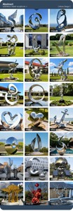 YOUFINE Escultura de <span class=keywords><strong>Panda</strong></span> Geométrica de Acero Inoxidable, Moderna, para Decoración de Espacios Públicos al Aire Libre - Product Image 3