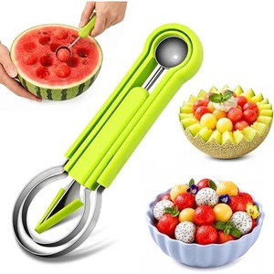 Cuchillo para frutas 3 en 1, extractor de bolas de fruta, cuchara para frutas, extractor de carne, cuchillo para tallar sandía y melón - Product Image 1