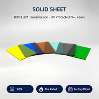 Panneau solide en polycarbonate ignifuge industriel B1 V0, épaisseur personnalisable, longueur standard 3000 mm, échantillon gratuit disponible