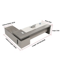 Bureau de direction en bois massif, un bureau d'ordinateur simple pour une personne pour les patrons ou les meubles de bureau exécutif