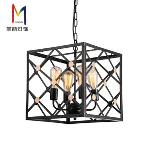 Moderne industrielle Art Vintage Eisen einfache kreative schwarze E26 Glühbirne Pendel leuchten