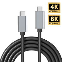 Câble audio-vidéo coaxial USB 3.2 Gen 2 Type-C en PVC, amplificateur, 4K 60Hz, synchronisation et charge de données haute vitesse pour moniteur, ordinateur portable, téléviseur