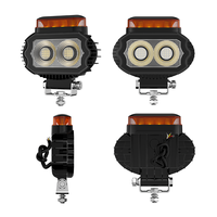 DXZ 55C-FS-T1 5,5 pouces 32 LED Projecteur de travail pour chariot élévateur, faisceau large, 9-36V, blanc ambre, pour chariot élévateur tout-terrain