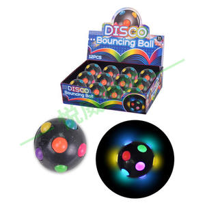 Nuevo diseño 60mm Disco Bouncing Ball Tpr Led High Bouncing Ball Flashing Light up Bouncy Stress Disco Ball - Product Image 3