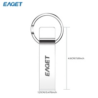 EAGET U9H-4 USB Stick Custom LOGO Grosir Flash Drive USB Bahan Zinc Alloy Hadiah Perusahaan Flash Bellek Disk Memoria USB Pendrive