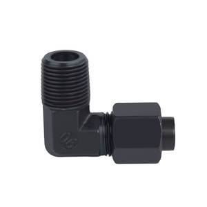 ข้อต่อเหล็กกล้าคาร์บอน Huihong ขนาด 3/8 นิ้ว เกลียวตัวผู้ แบบปลายบาน สำหรับท่อไฮดรอลิกแรงดันสูง สีดำออกซิเดชั่น - Product Image 1