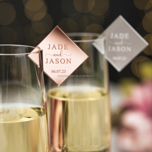 Acrylic Wedding Name Place Cards Ideas With <strong>Table</strong> Numbers Place Names Wedding <strong>Favour</strong> and Name Place Drink Topper - Product Image 6