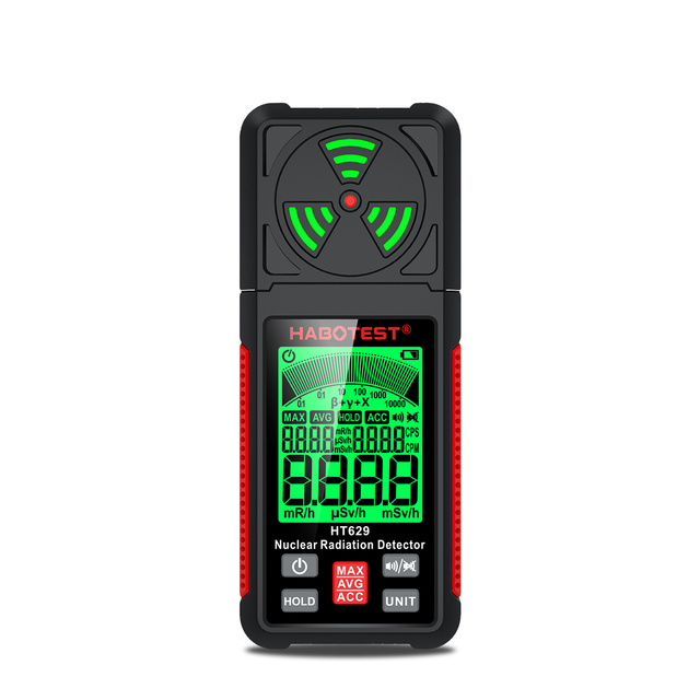 Habotest HT629 Mobile Geiger Counter for X-Ray Radiation Detection with Sound & Light Alarm and T Measurement
