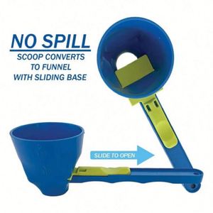 Cuillère doseuse créative en plastique anti-déversement et écologique avec entonnoir pour poudre protéinée, boissons sportives et recharges de lait infantile - Product Image 2