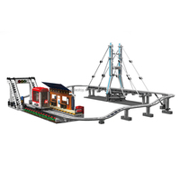 Mould King 16052 MOC Seri Kota Model Kereta Api Urban Blok Bangunan Mobil Remote Control Mainan Edukatif untuk Anak-anak Hadiah Natal