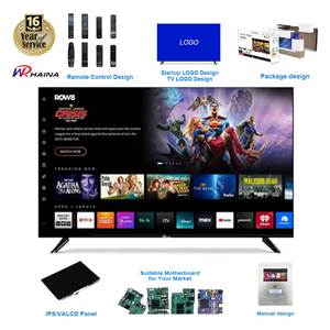 ทีวี HAINA Wholesale HD 32 40 นิ้ว แบบไร้ขอบ FHD 43 50 นิ้ว สมาร์ททีวี Android พร้อม <span class=keywords><strong>Chromecast</strong></span> ในตัว และบลูทูธ - Product Image 1