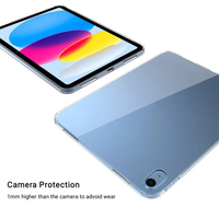 Housse mince transparente transparente souple en TPU anti-chute pour tablette pour iPad 10 génération 10.9 pouces 2022