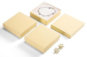 Cajas de Regalo para Joyería Marrones Mate, Caja de Regalo Pequeña con Tapa, Cajas de Cartón Pequeñas para Joyería con Relleno de Algodón y Tapas para Días Festivos - Product Image 6