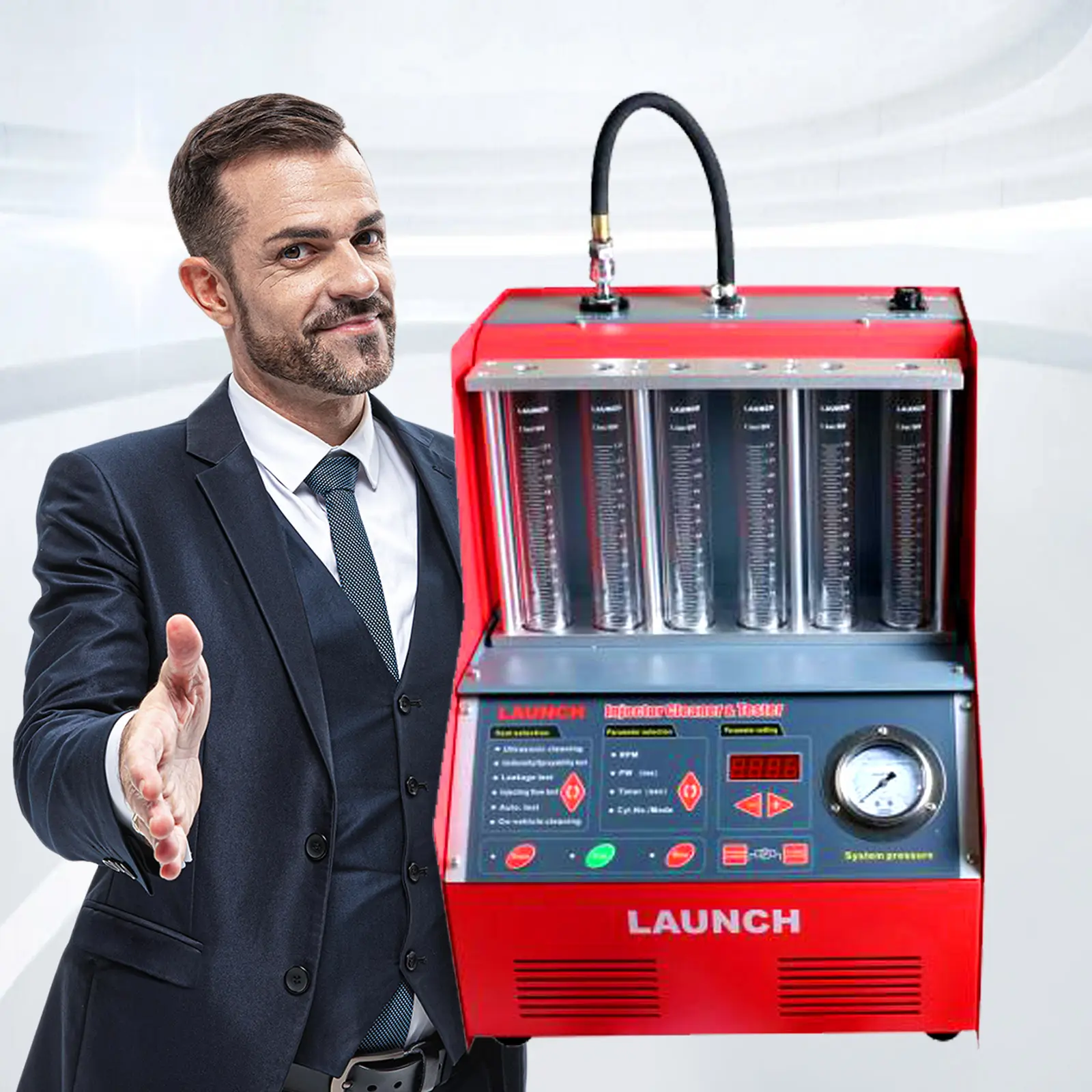 Launch CNC-602A – nettoyeur d'injecteur de carburant électromécanique original