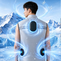 Gilet de refroidissement semi-conducteur 2026 avec 2 ventilateurs sans balais, refroidissement rapide par puce TEC Peltier – Utilisation extérieure et garage, portable, garantie 1 an