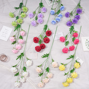 Flores Artificiales de Seda YLGY Scabiosa, Decoraciones para Bodas, Arreglos para Piso, Moldeado por Inyección, Ecológicas - Product Image 1